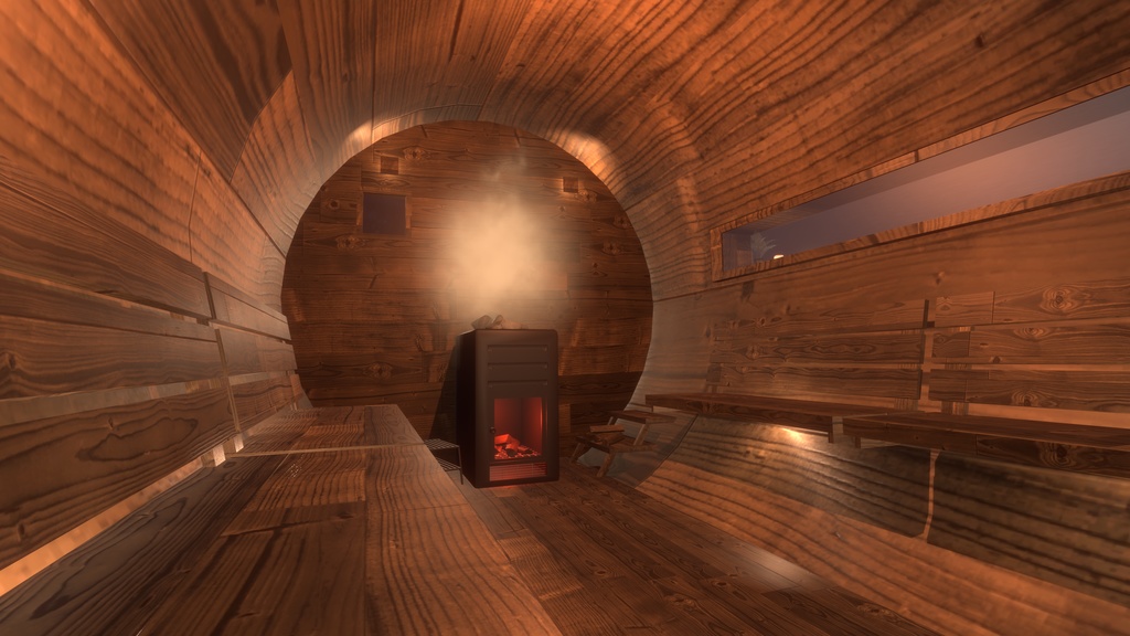 【VRC向けワールド】RelaxBarrelSauna