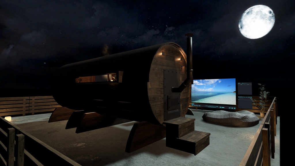 【VRC向けワールド】RelaxBarrelSauna