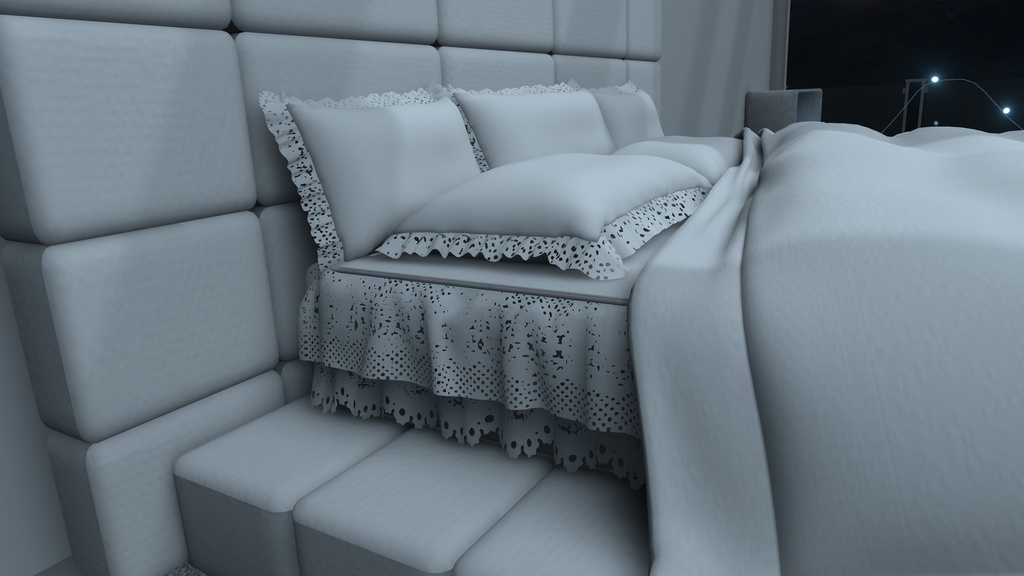 【VRC想定】Frill Full Bed