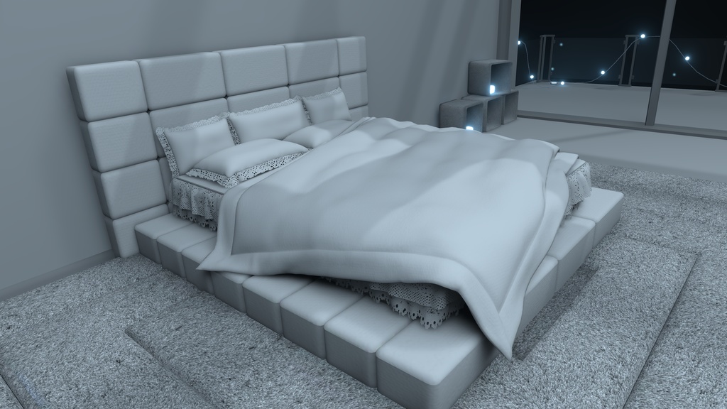 【VRC想定】Frill Full Bed