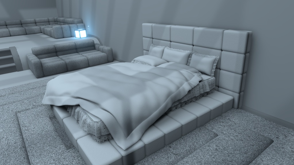 【VRC想定】Frill Full Bed