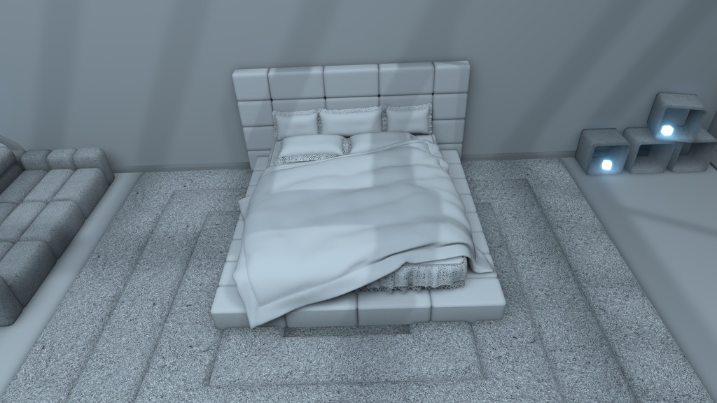 【VRC想定】Frill Full Bed