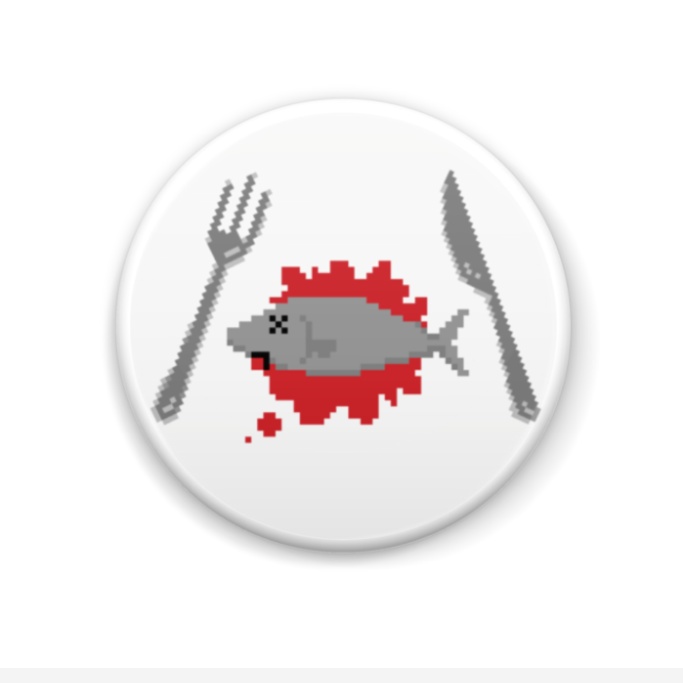 さかなドット 缶バッジ