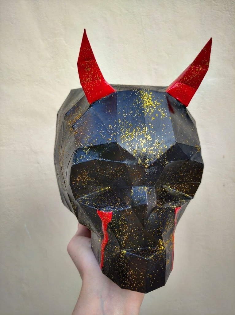 Papercraft Skull PDF Digital Template