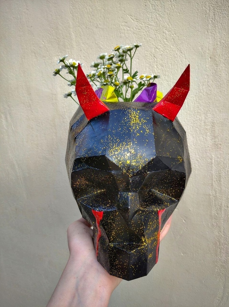 Papercraft Skull PDF Digital Template