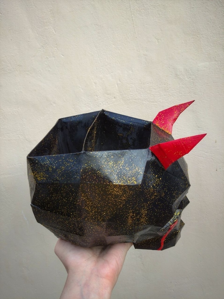 Papercraft Skull PDF Digital Template