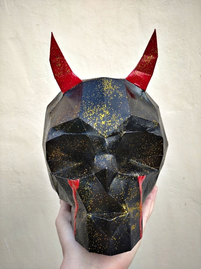 Papercraft Skull PDF Digital Template