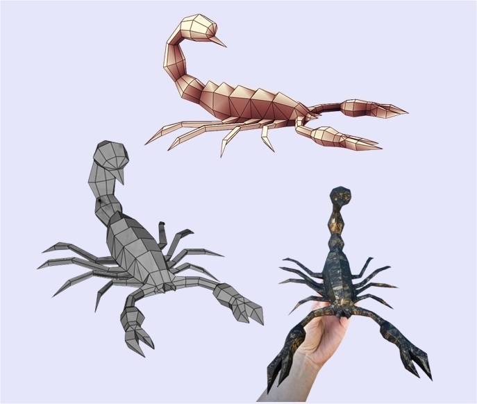 Papercraft Scorpio PDF template Scorpio PDF template (without texture or color).