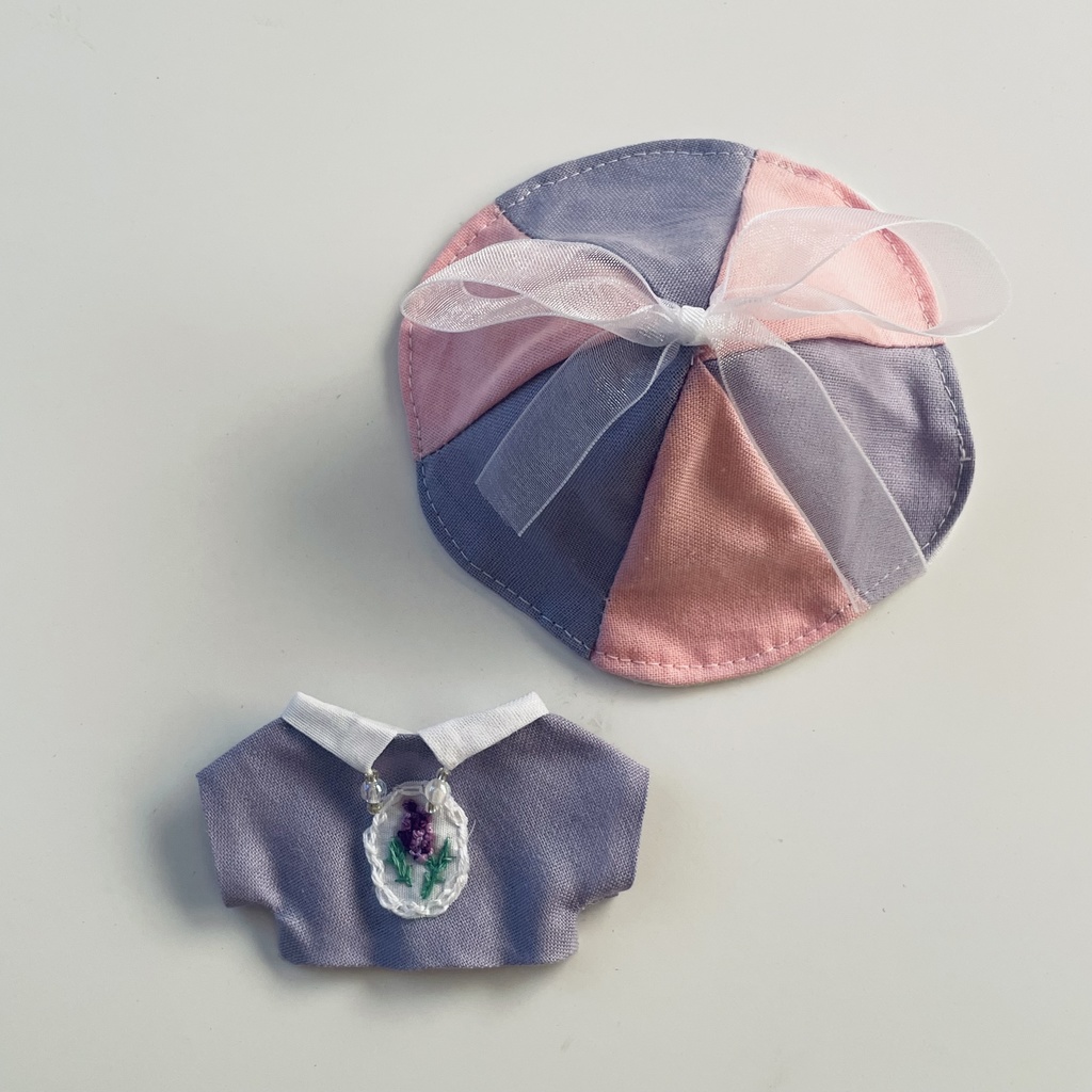 お花刺繍シャツ・チューリップハット セット