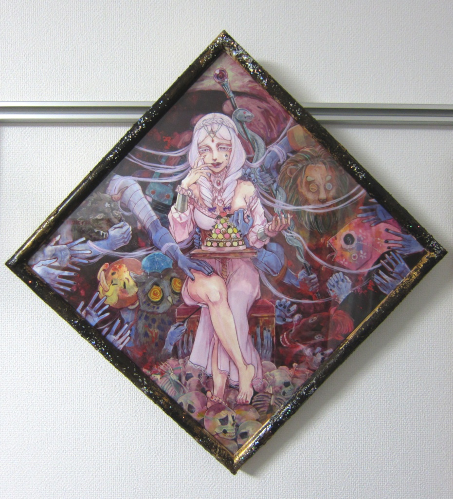 白魔女とはりぼての眷属たち(額装済)