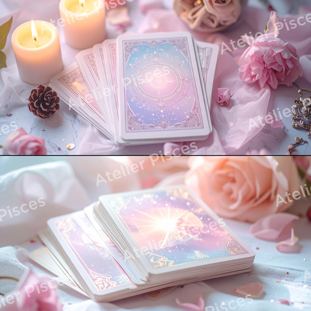 淡いオラクル風カード画像 10枚セット【商用可】