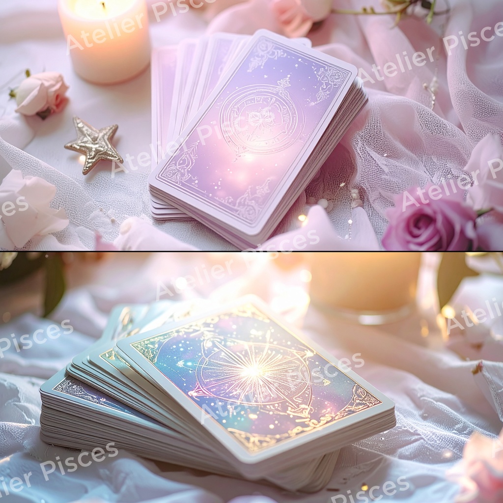淡いオラクル風カード画像 10枚セット【商用可】