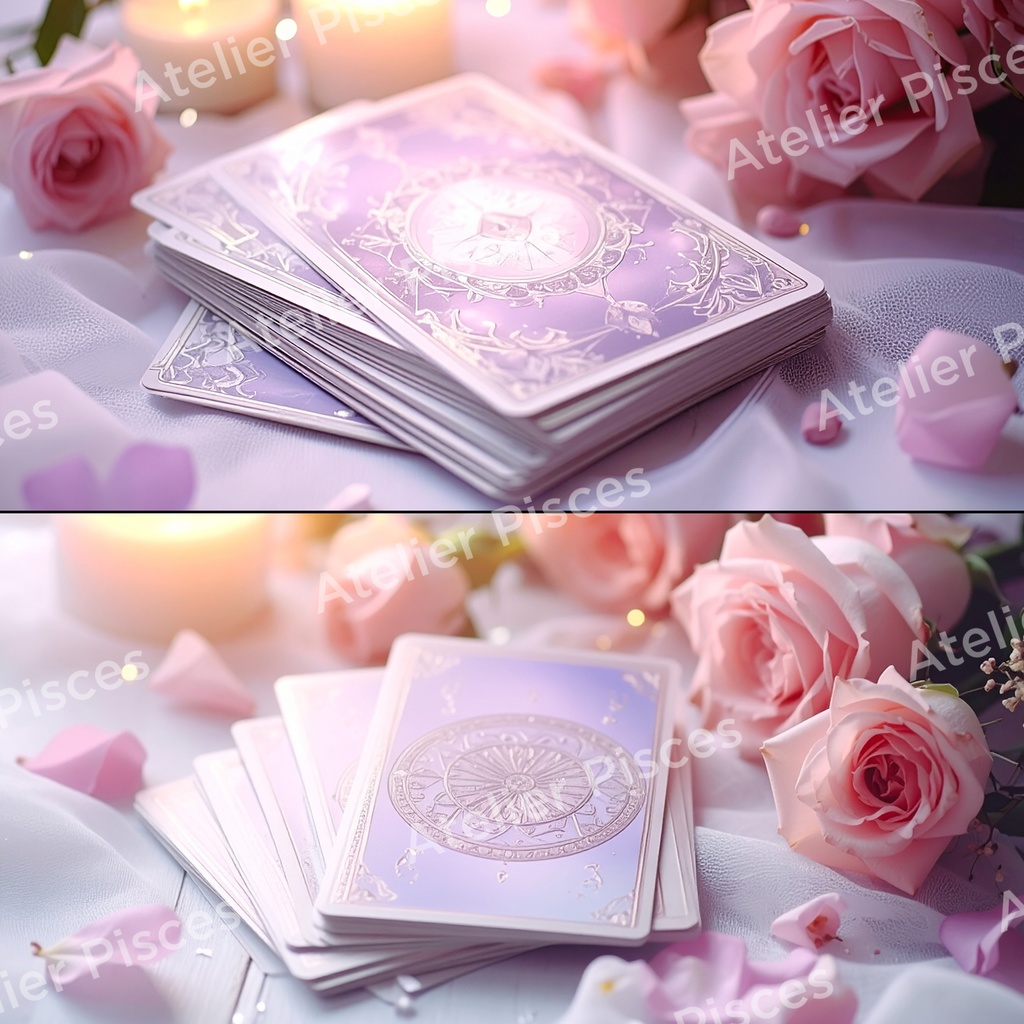 淡いオラクル風カード画像 10枚セット【商用可】