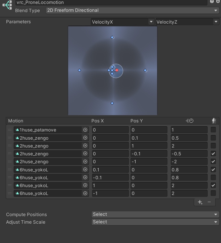 【VRChat】伏せIdle・移動アニメーション(Prone)