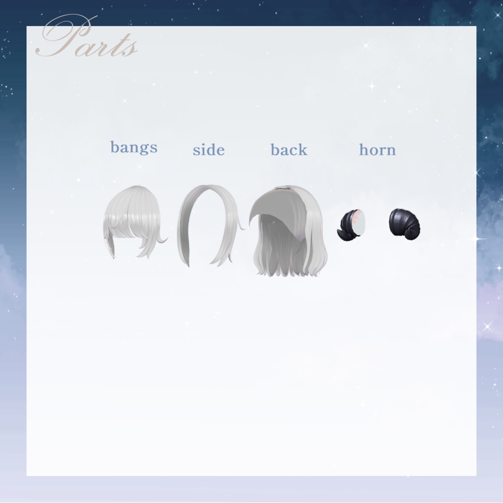 Aries hair おひつじ座ヘア【VRChat】