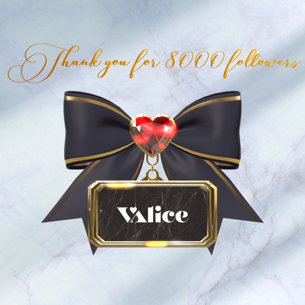無料配布中🎀 VAliceNameplate【3Dアクセサリー】