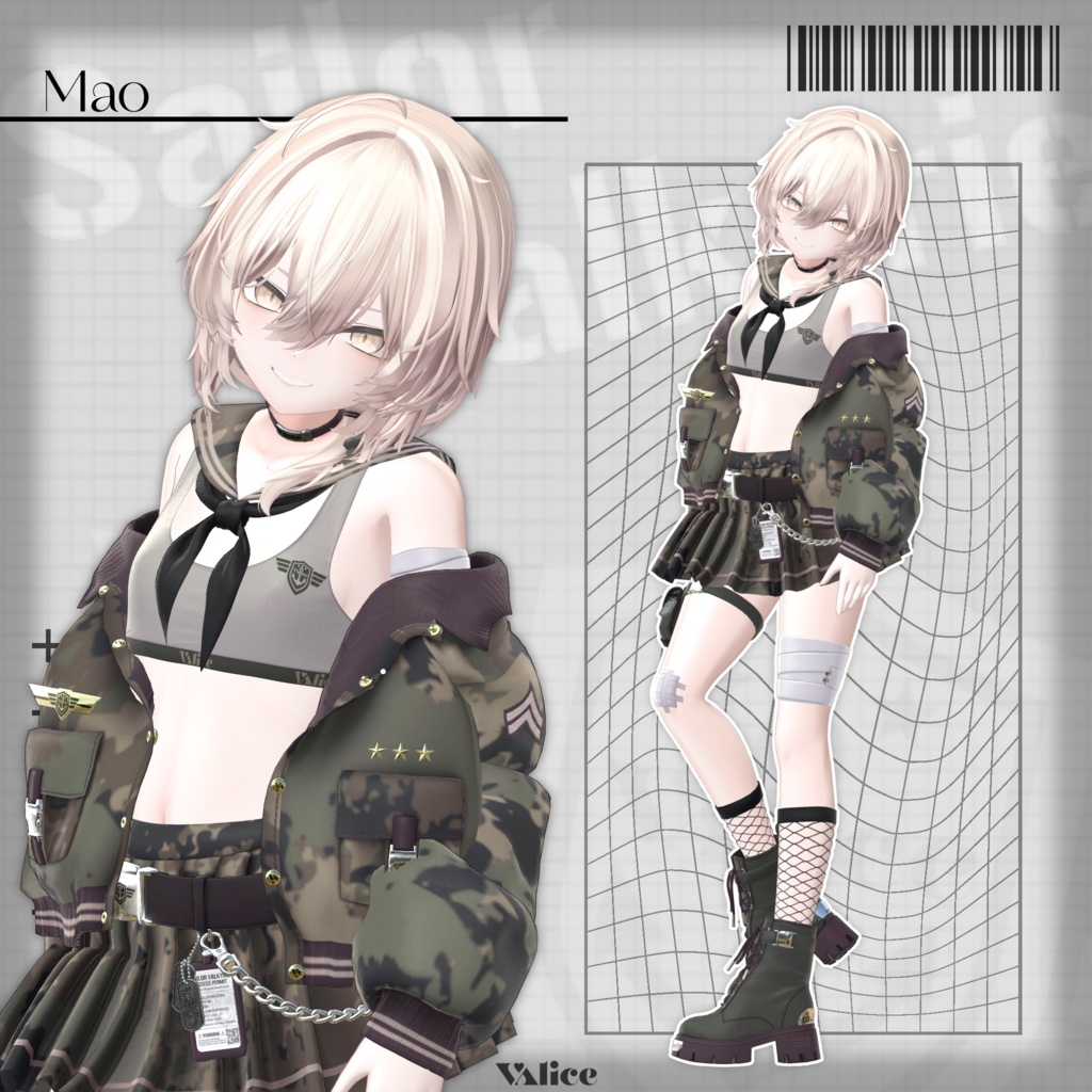 【17アバター対応】セーラー戦乙女 / Sailor Valkyrie【3D衣装モデル】