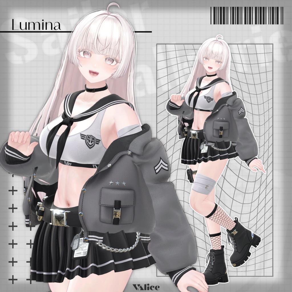 【18アバター対応】セーラー戦乙女 / Sailor Valkyrie【3D衣装モデル】