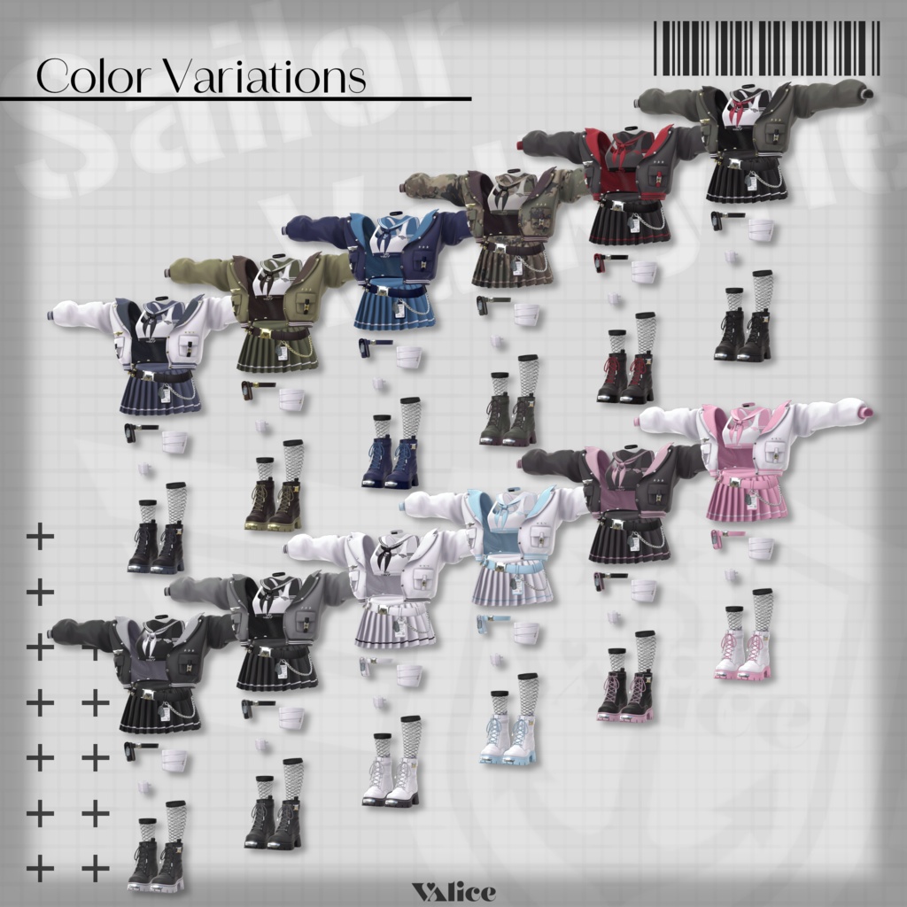 【17アバター対応】セーラー戦乙女 / Sailor Valkyrie【3D衣装モデル】