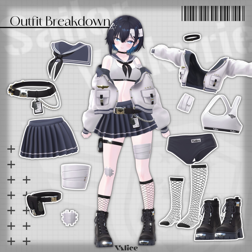 【17アバター対応】セーラー戦乙女 / Sailor Valkyrie【3D衣装モデル】