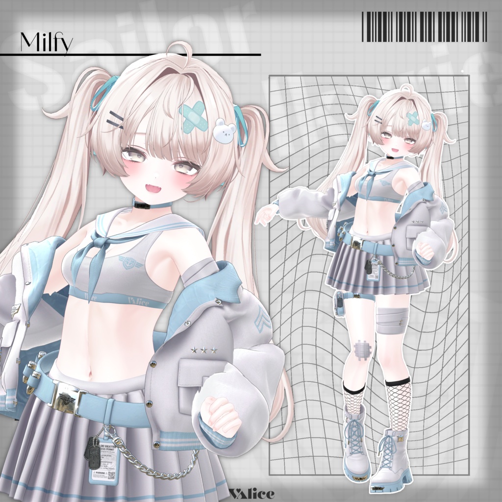 【17アバター対応】セーラー戦乙女 / Sailor Valkyrie【3D衣装モデル】