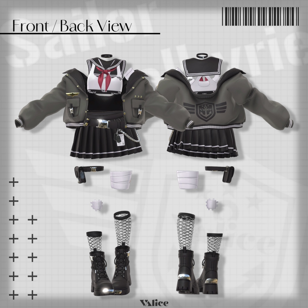 【17アバター対応】セーラー戦乙女 / Sailor Valkyrie【3D衣装モデル】