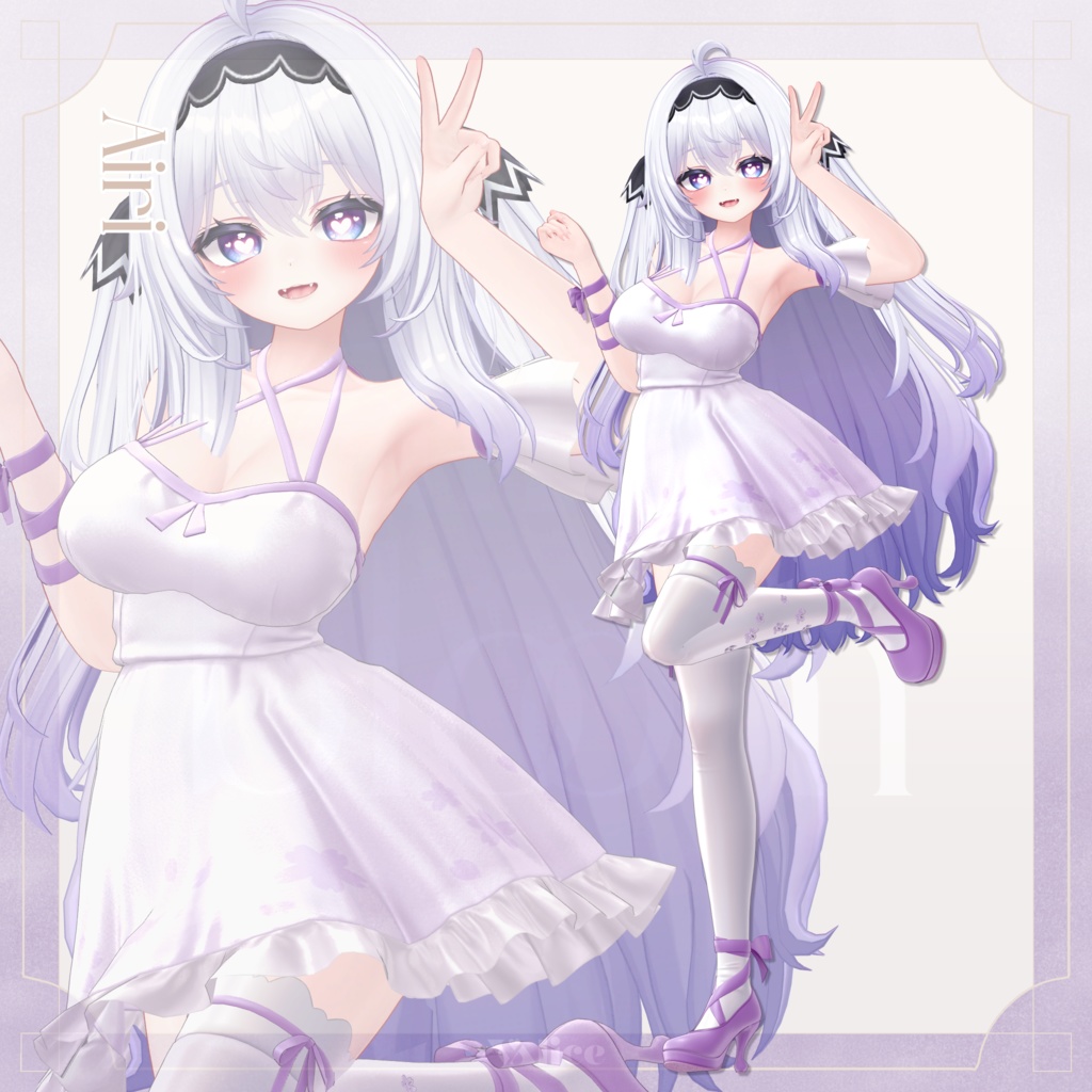 【14アバター対応】airy bloom / エアリーブルーム【3D衣装モデル】