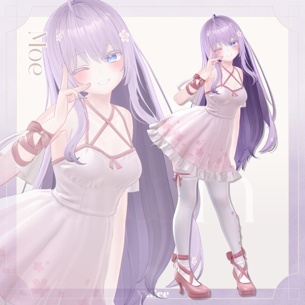 萌SALE【19アバター対応】airy bloom / エアリーブルーム【3D衣装モデル】