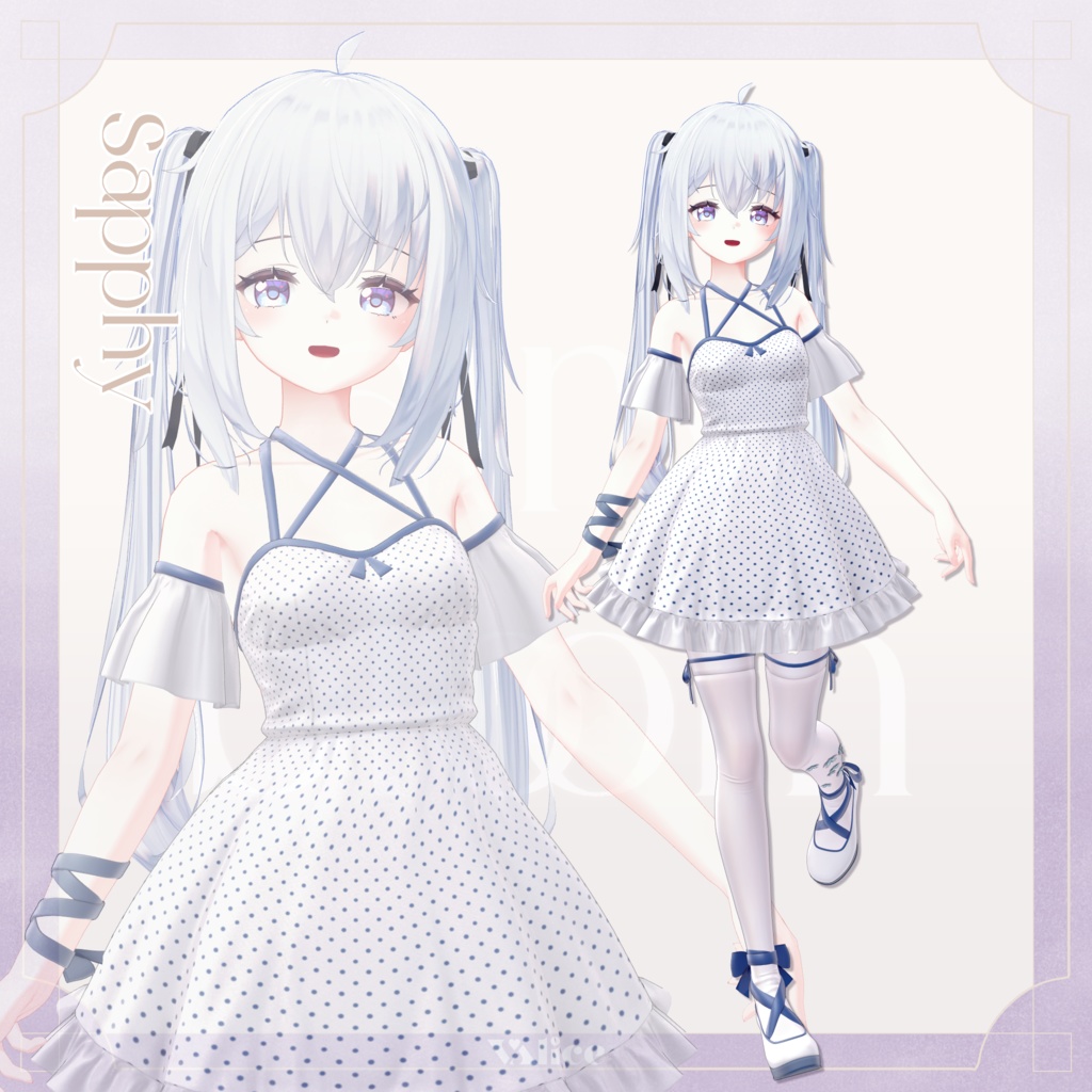 【14アバター対応】airy bloom / エアリーブルーム【3D衣装モデル】