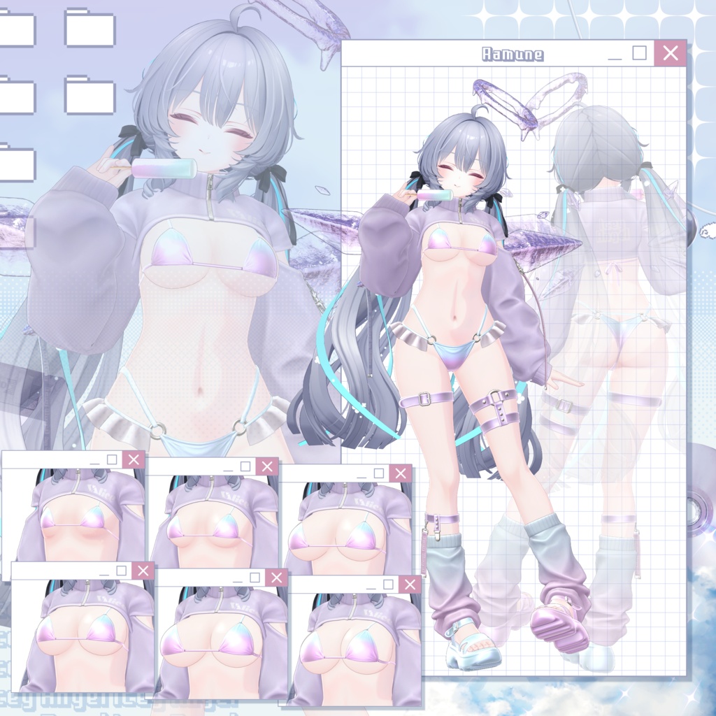 SALE🩵【16アバター対応】Icey Angel【3D衣装モデル】