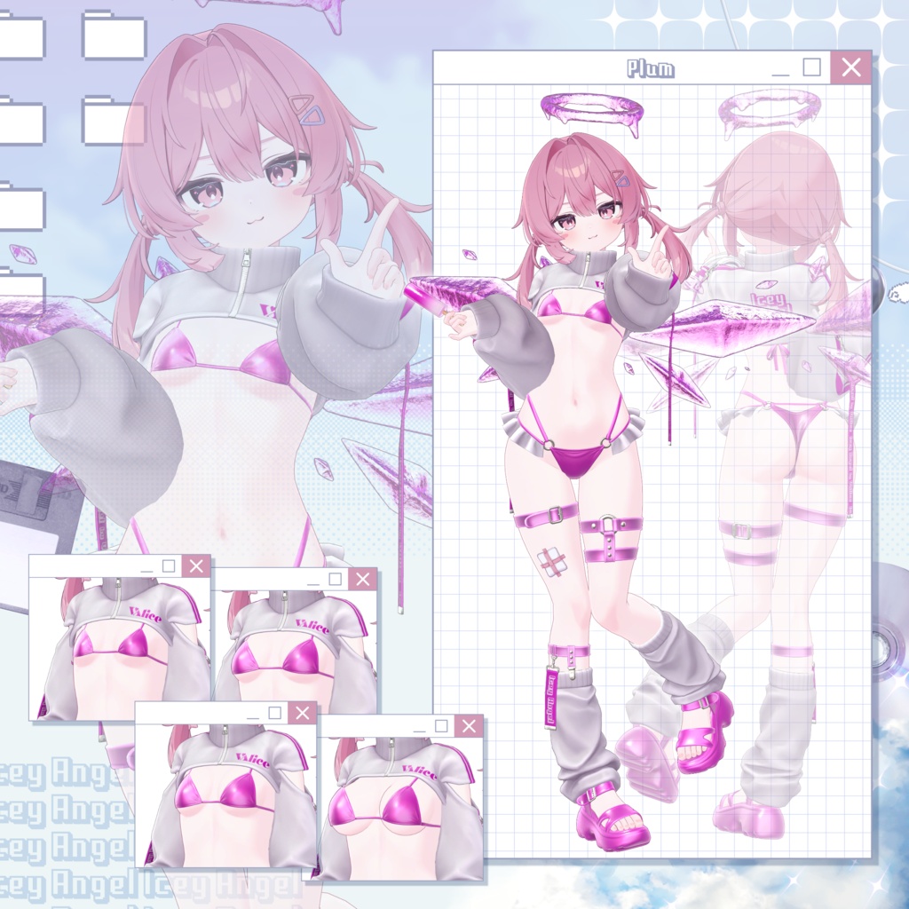 SALE🩵【16アバター対応】Icey Angel【3D衣装モデル】