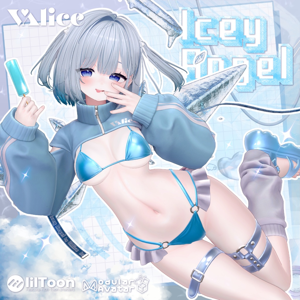 SALE🩵【16アバター対応】Icey Angel【3D衣装モデル】