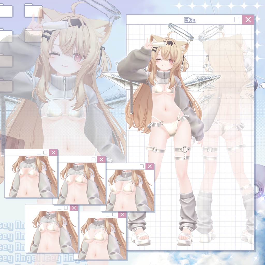 SALE🩵【16アバター対応】Icey Angel【3D衣装モデル】