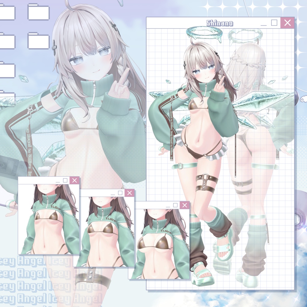 SALE🩵【16アバター対応】Icey Angel【3D衣装モデル】
