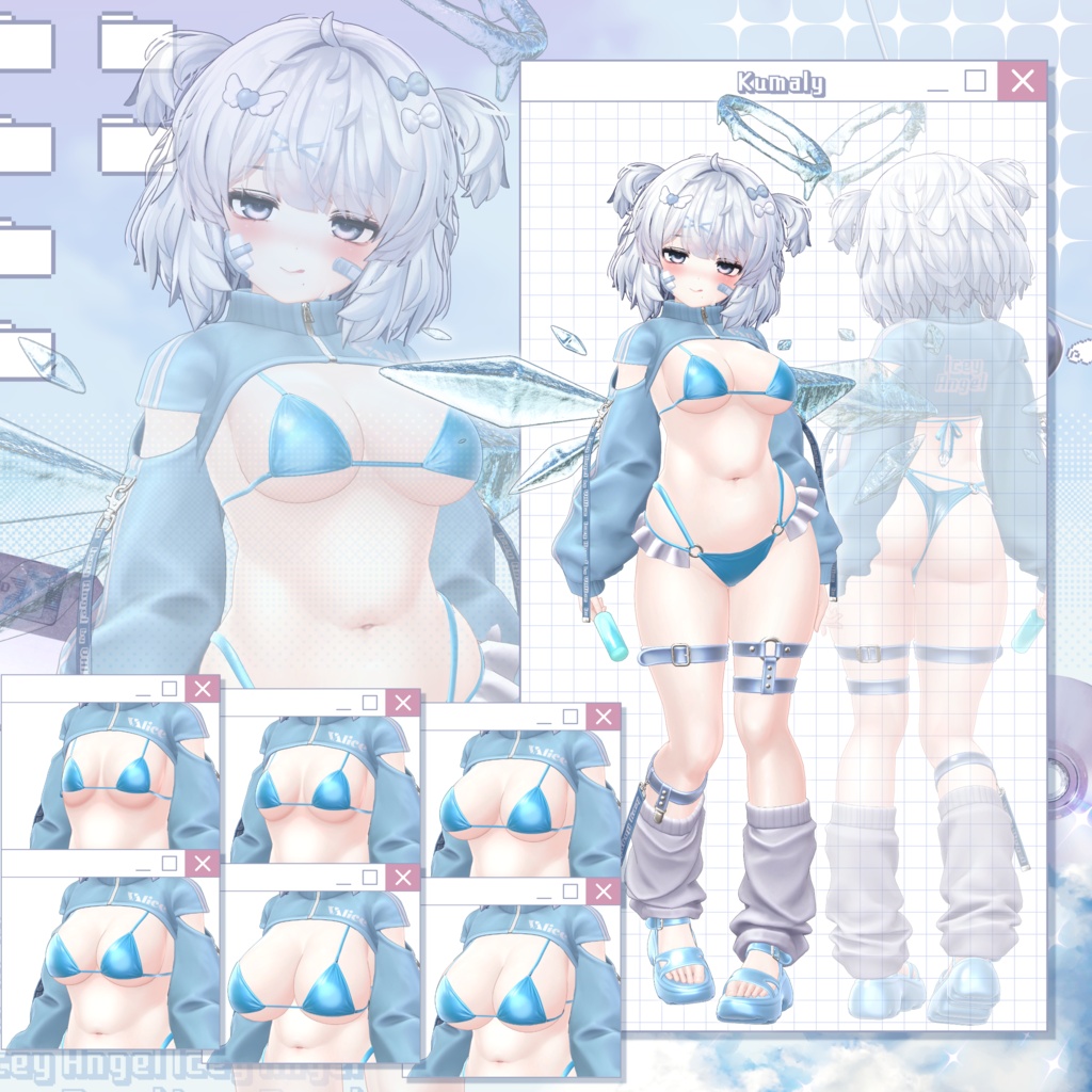 SALE🩵【19アバター対応】Icey Angel【3D衣装モデル】