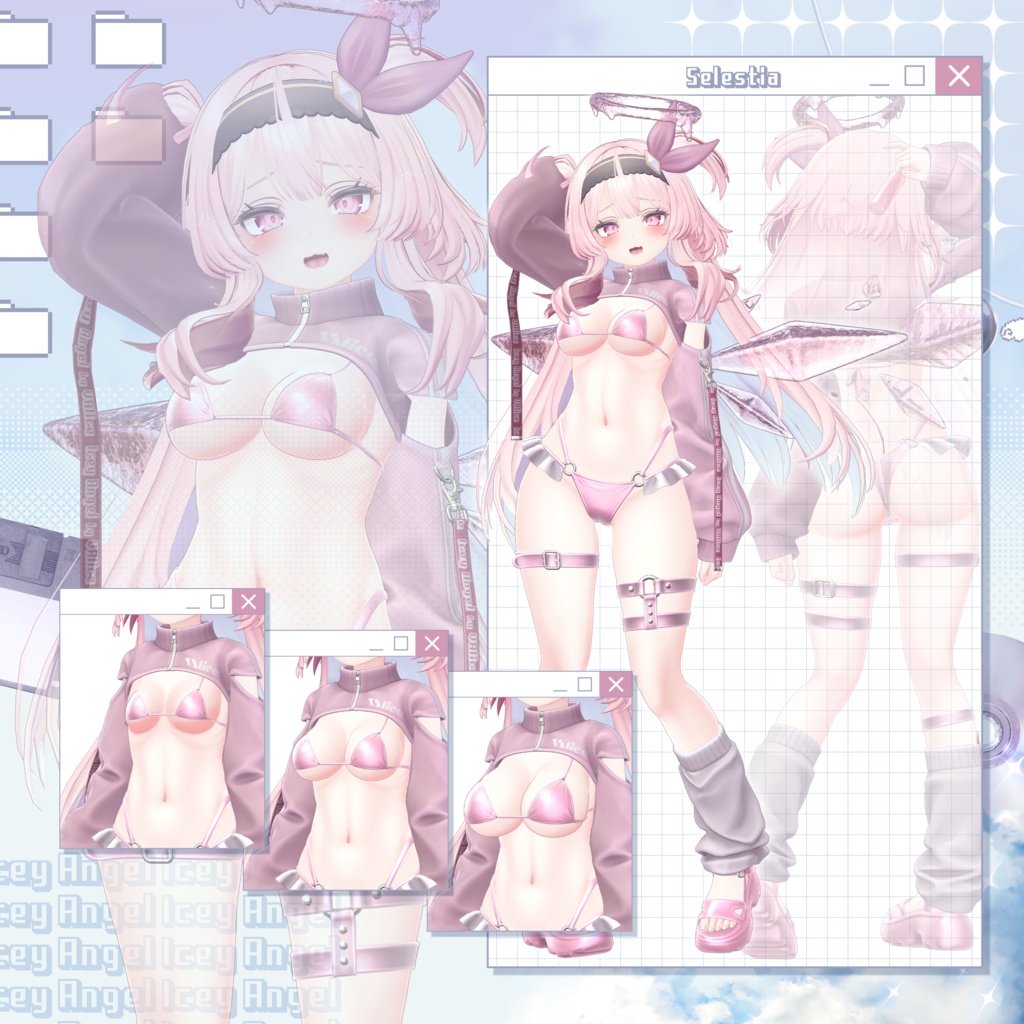 SALE🩵【19アバター対応】Icey Angel【3D衣装モデル】