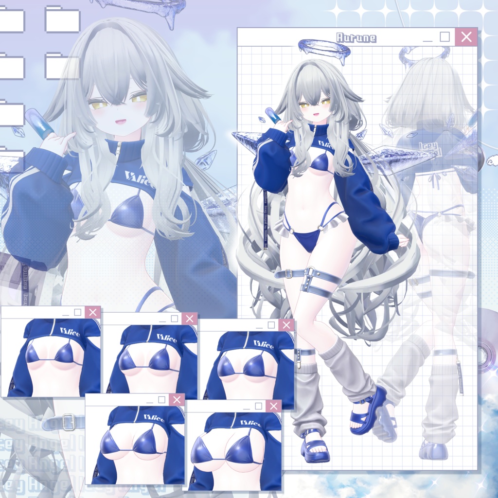 SALE🩵【16アバター対応】Icey Angel【3D衣装モデル】