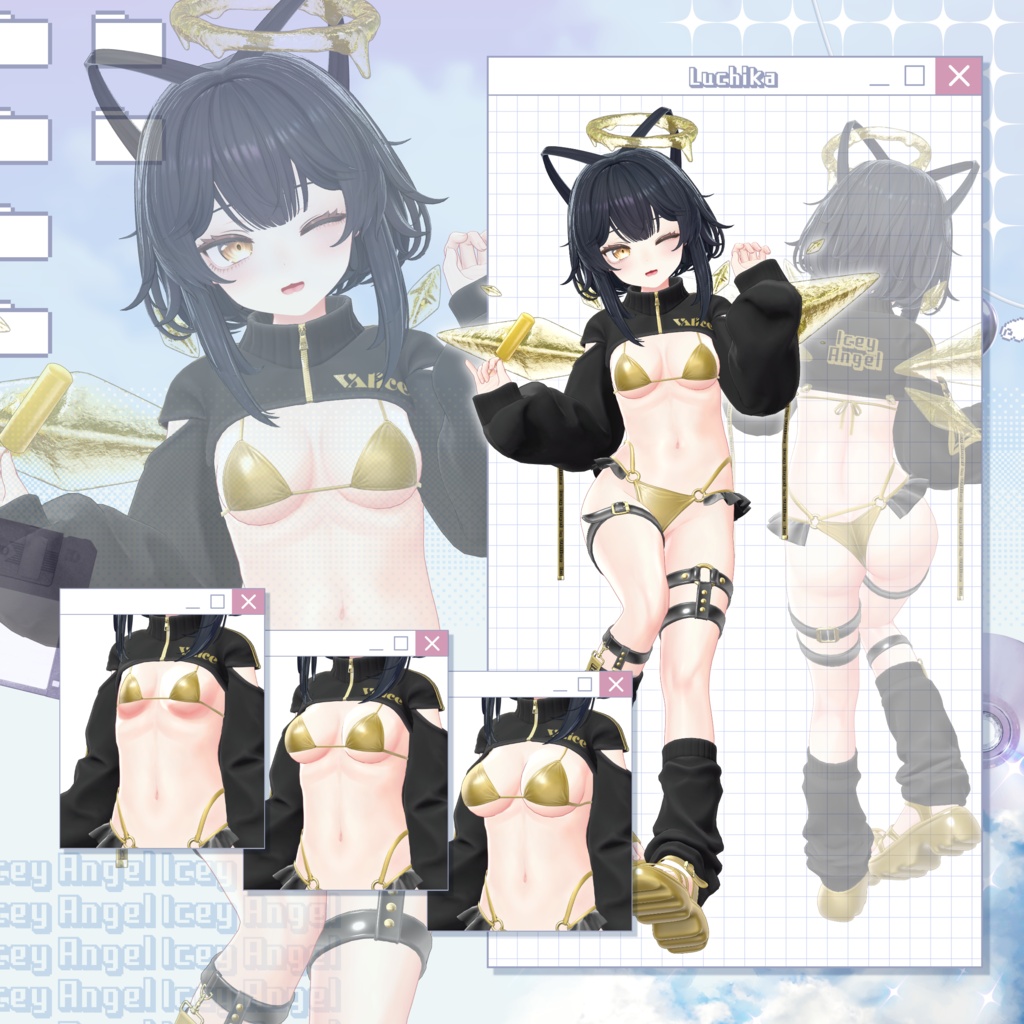 SALE🩵【19アバター対応】Icey Angel【3D衣装モデル】