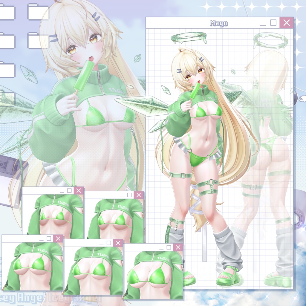 SALE🩵【16アバター対応】Icey Angel【3D衣装モデル】