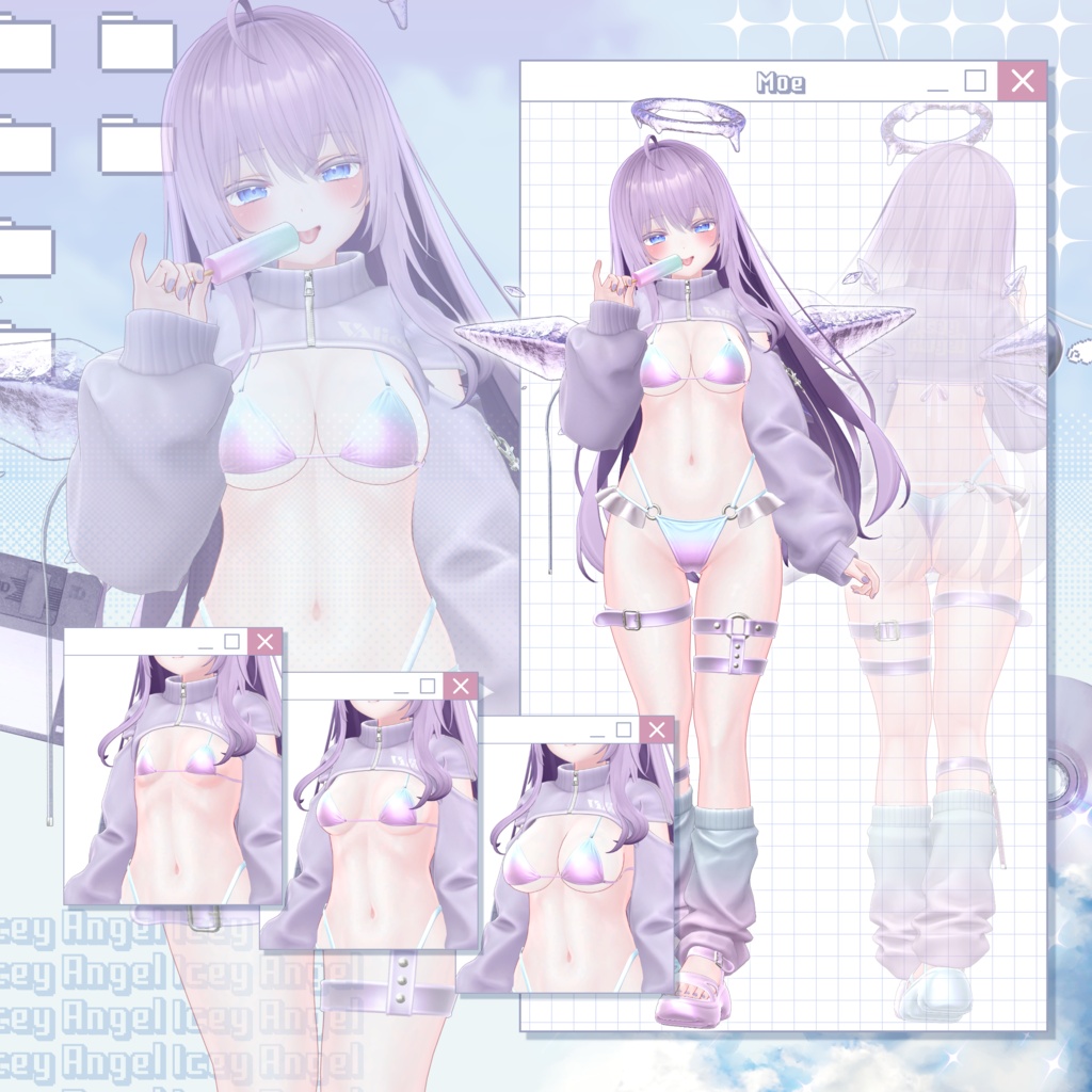 SALE🩵【19アバター対応】Icey Angel【3D衣装モデル】