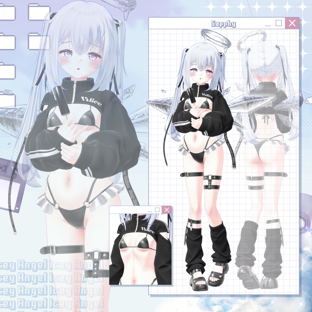 SALE🩵【16アバター対応】Icey Angel【3D衣装モデル】