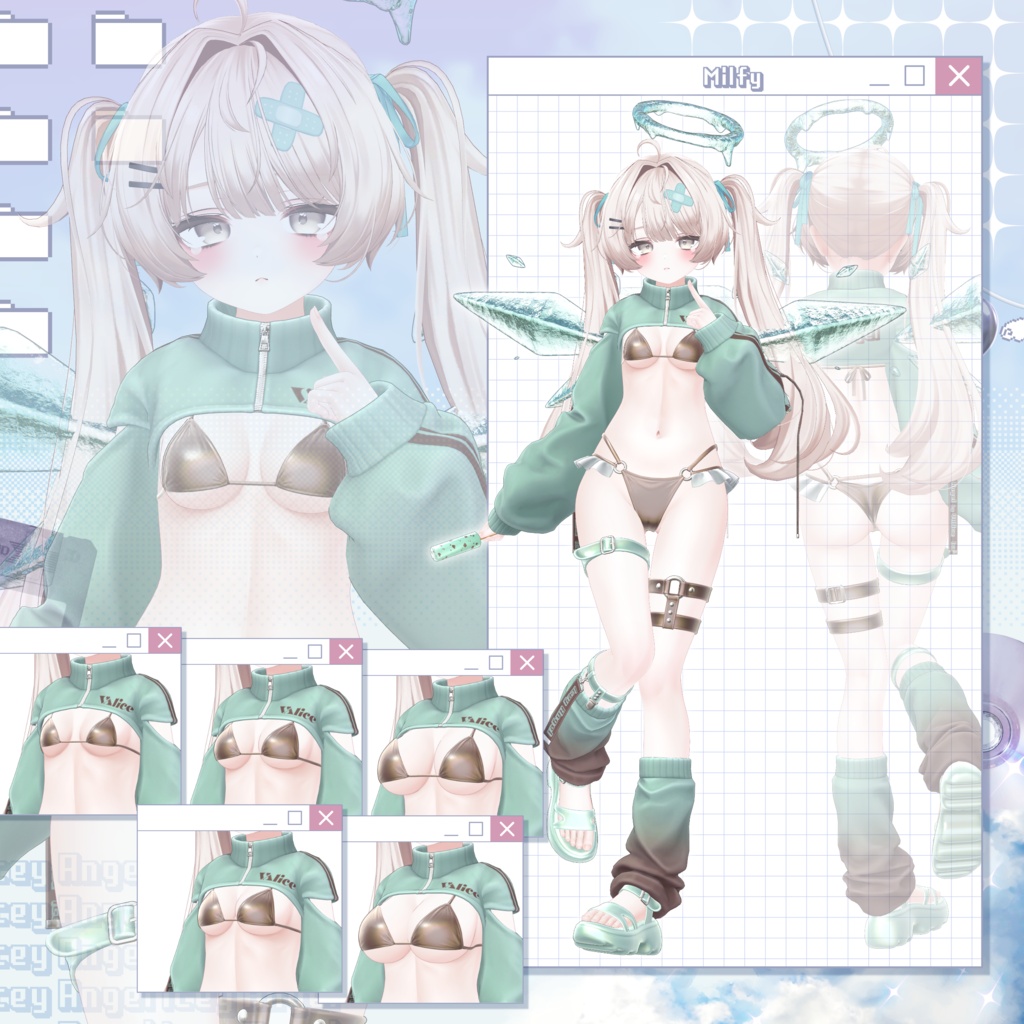 SALE🩵【16アバター対応】Icey Angel【3D衣装モデル】