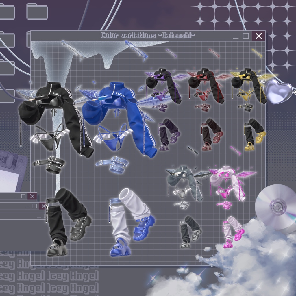 SALE🩵【16アバター対応】Icey Angel【3D衣装モデル】