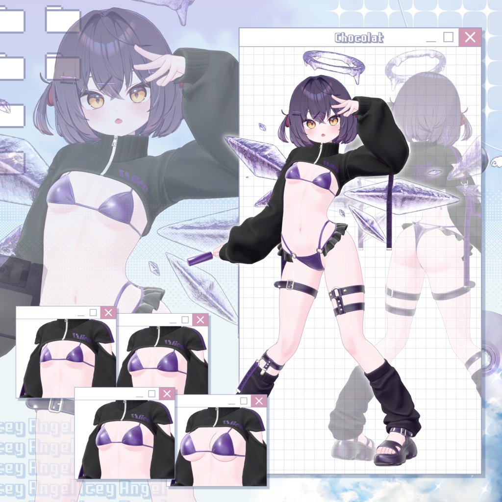SALE🩵【16アバター対応】Icey Angel【3D衣装モデル】