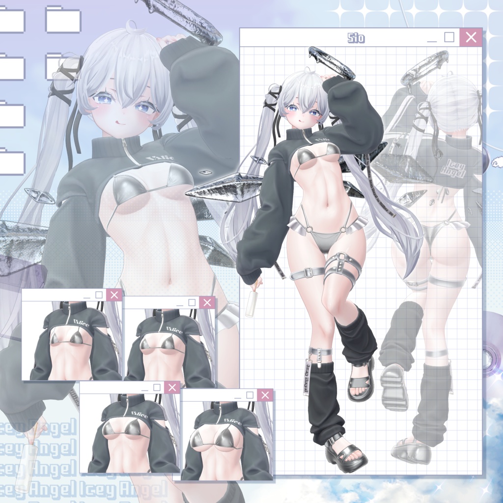 SALE🩵【16アバター対応】Icey Angel【3D衣装モデル】