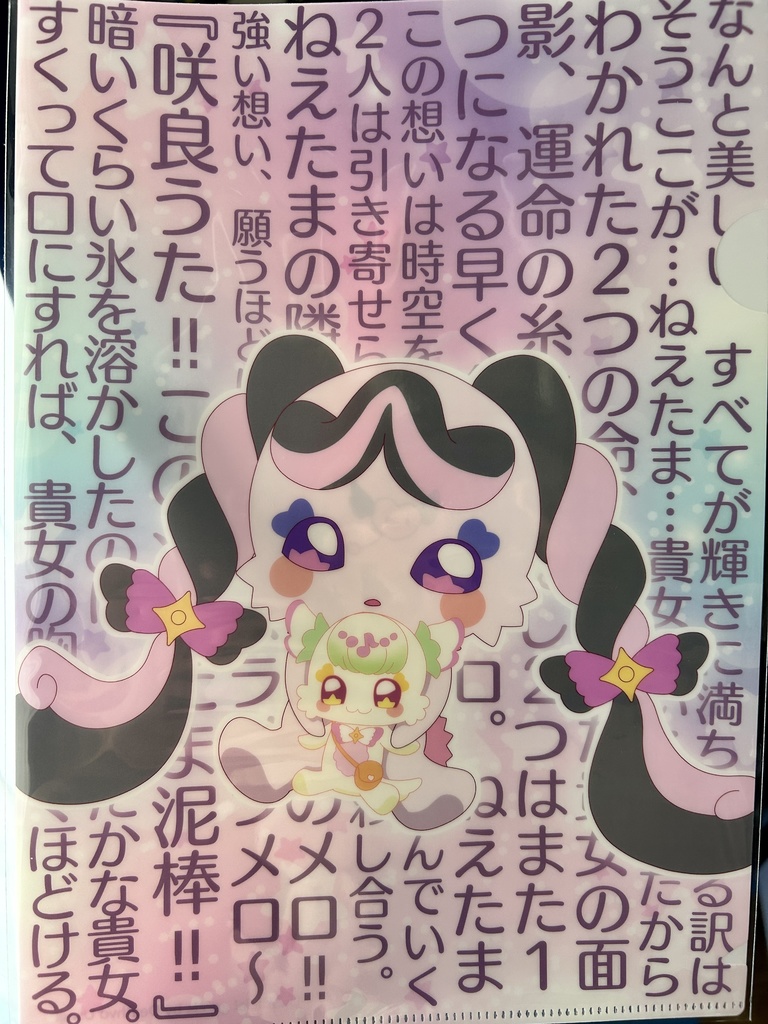 メロロン乙女のポエムA4クリアファイル缶バッジセット