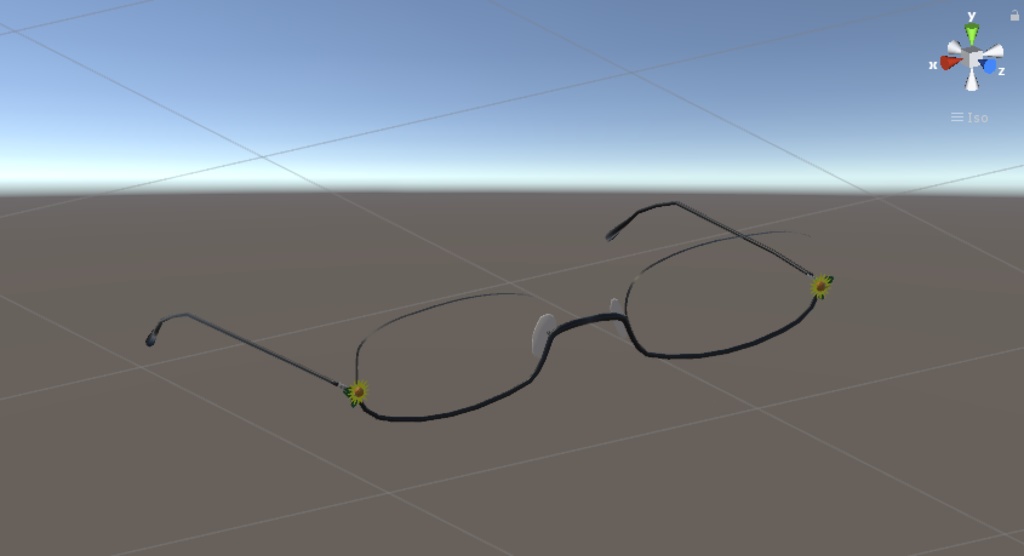 【無料】アンダーリム眼鏡(紫陽花、向日葵)