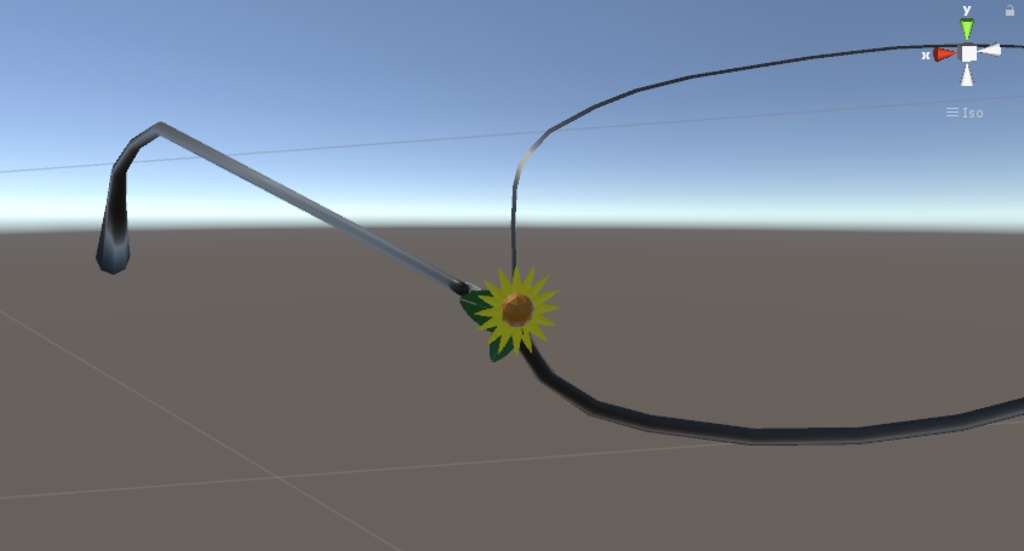 【無料】アンダーリム眼鏡(紫陽花、向日葵)