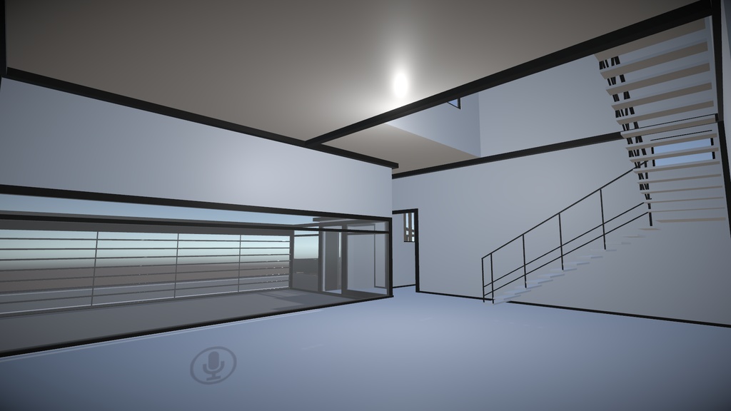 3Dモデル【Built in garage house】