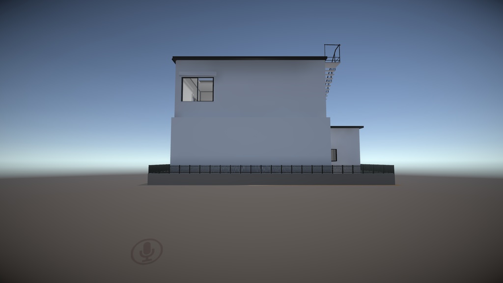 3Dモデル【Built in garage house】
